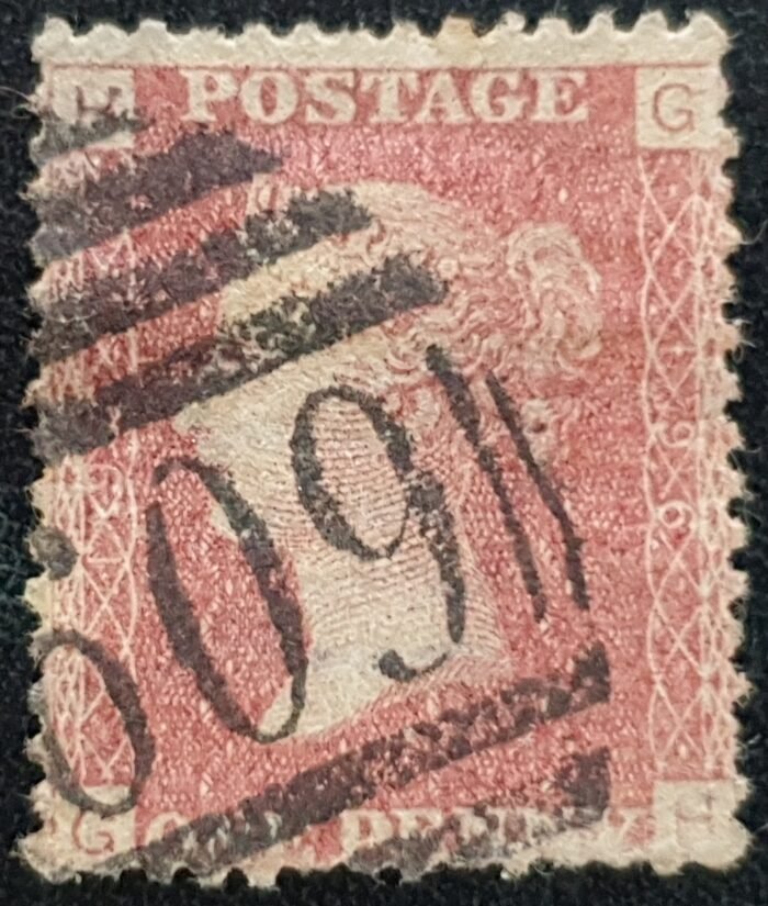 Great Britain Queen Victoria 1864  SG43 1d red Plate 196 GH used