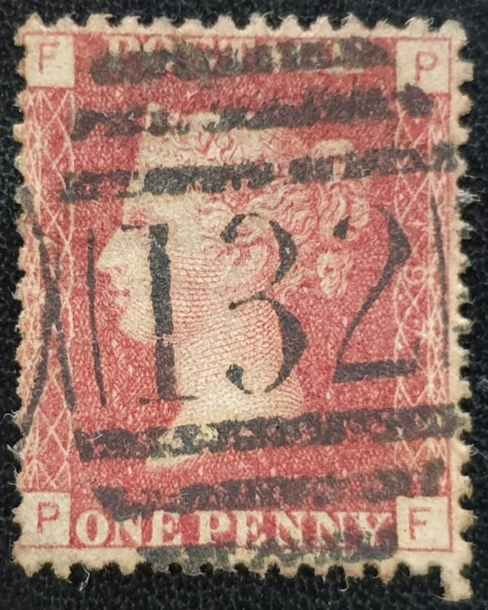 Great Britain Queen Victoria 1864 SG43 1d red Plate 197 PF used