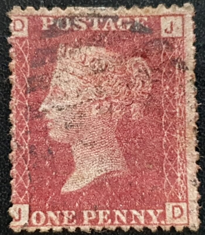 Great Britain Queen Victoria 1864 SG43 1d red Plate 217 JD used