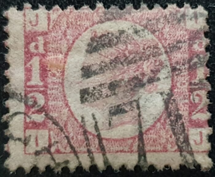 Great Britain Queen Victoria SG48 ½d rose-red Plate 10 IJ used