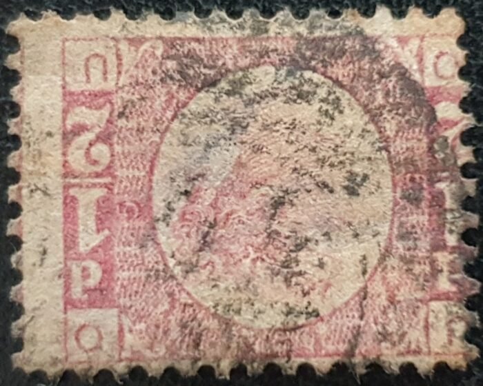 Great Britain Queen Victoria SG48Wi, ½d rose-red Plate 5 Cat £150. WMK INV. OU Used