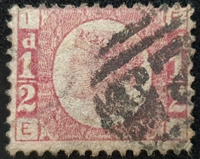 Great Britain Queen Victoria SG48/9 1/2d rose red Plate 3 EI used