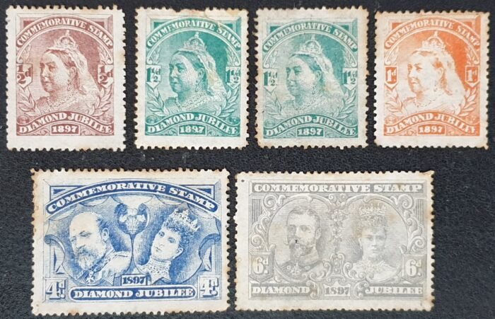 Great Britain Queen Victoria 1897 Diamond Jubilee Cinderella Stamps Collection Unused