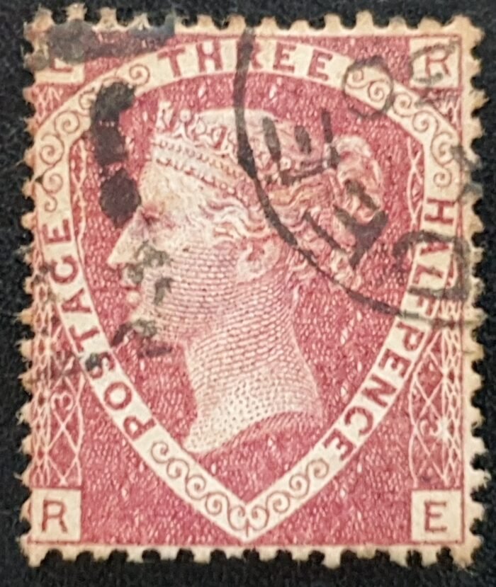 Great Britain Queen Victoria SG51 1½d Rose Red Plate 3 RE used stamp