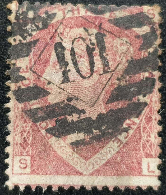 Great Britain Queen Victoria SG51 1½d Rose Red Plate 3 Letters SL used