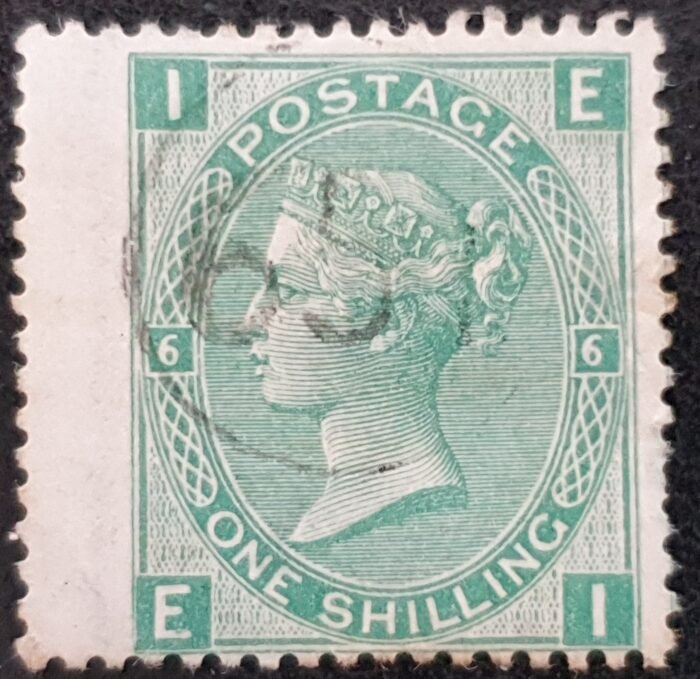 Great Britain Queen Victoria 1871 SG117 1s green Plate 6 EI used