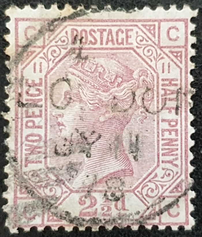 Great Britain Queen Victoria 1878 SG141 2½d. rosy mauve Plate 11 Letters CC used stamp