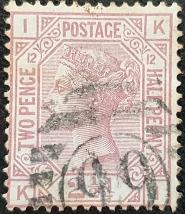 Great Britain Queen Victoria 1878 SG141 2½d. rosy mauve Plate 12 Letters KI used stamp