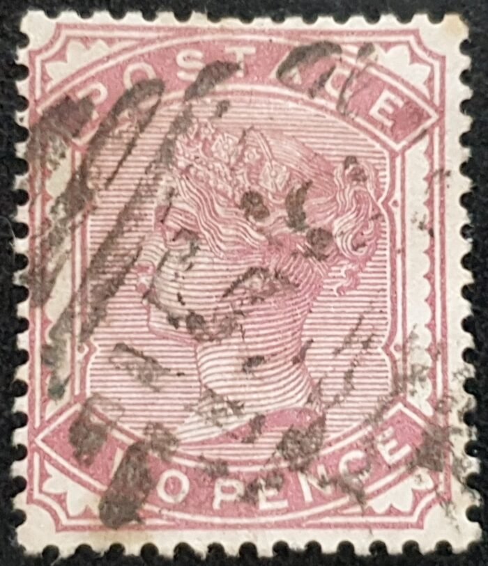 Great Britain Queen Victoria 1880 SG168a 2d. deep rose used stamp