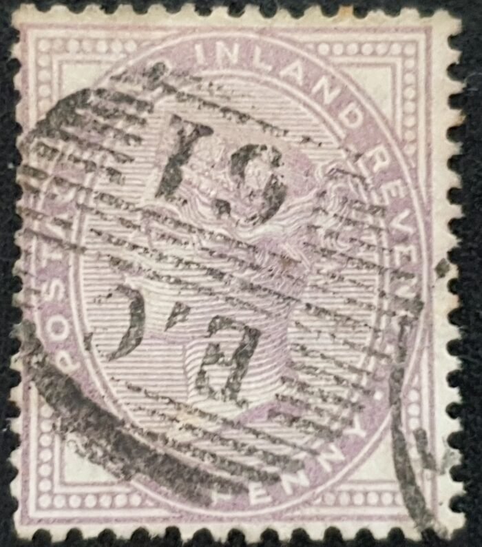 Great Britain Queen Victoria SG171 1d. pale lilac (14 Dots) used single stamp