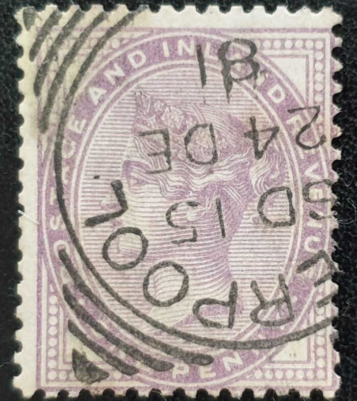 Great Britain Queen Victoria SG171 1d. pale lilac (14 Dots) used single stamp