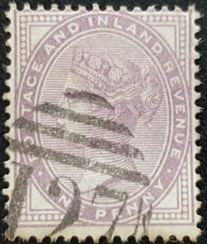 Great Britain Queen Victoria SG171 1d. pale lilac (14 Dots) used single stamp