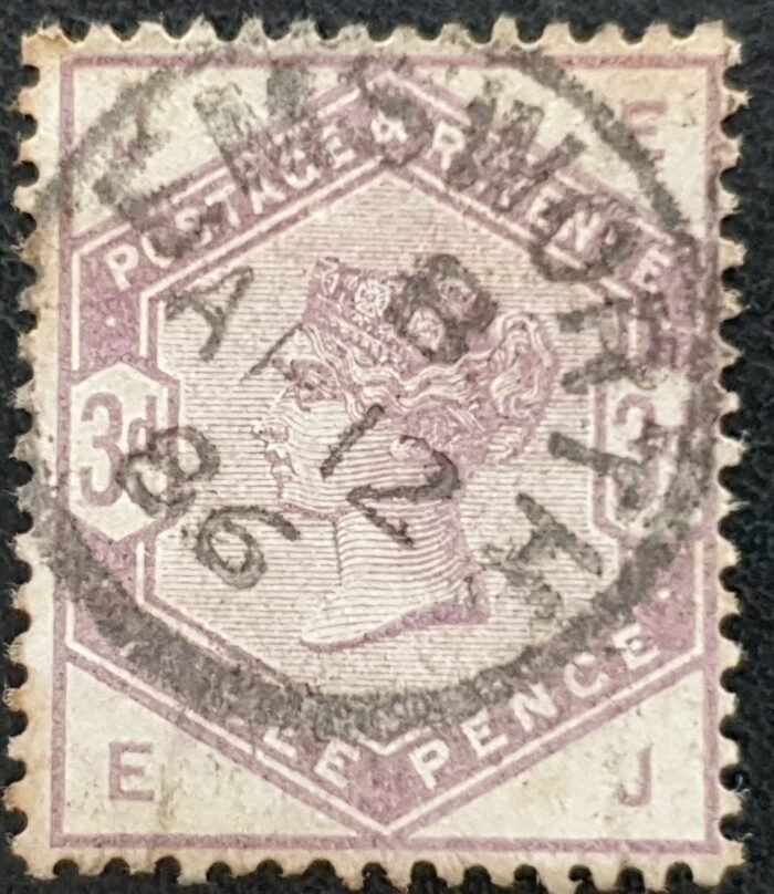 Great Britain Queen Victoria SG191, 3d lilac, FINE USED. Cat £100. CDS EMSWORTH EJ